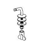 Pressalit Charnière fixe par paire pour Magnum inox 0750009