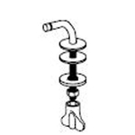 Pressalit charnière fixe par paire pour Objecta inox 0750054