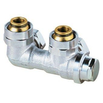 Heimeier Vekolux bloc inférieur 2 tuyaux 1/2 50mm coudé pour radiateur bi.dr. 7501501