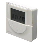 Uponor Smatrix Base thermostat d'ambiance prog.+RH T 148 Bus 26,5x80x80mm filaire numérique blanc brillant SW74748