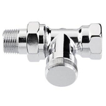 Danfoss RLV C Vanne de pied avec évacuation 1 2 bi bu droit chrome 7570073