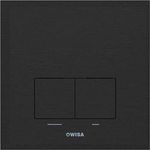 Wisa Delos Panneau de commande - rectangulaire - 16x16x1 - double chasse - aluminium - noir mat SW224298