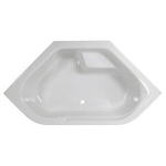 Wisa Anzio baignoire acrylique hexagonale 145x145x44,5cm blanc 0790149