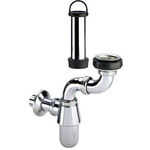 Viega siphon à gobelet gain de place ergonomique avec tube de trop-plein chrome 0080055