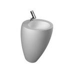 Laufen Alessi One lavabo sur pied 53x52x85cm 1 trou de robinet incl. clou avec colonne intégrée en céramique d'un seul morceau lcc-blanc 0080140