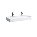 Laufen VAL lavabo-meuble 42x95x11.5cm 2 trous de robinet avec trop-plein SaphirKeramik blanc SW97453