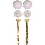 Set vis à pot avec capuchon avec rosace 6x70mm blanc/laiton 0830259