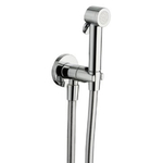 Raminex Tuka Tuka ensemble de douche toilette/bidet avec douchette à main avec bouton marche/arrêt 1/2 avec flex de douche 100cm + support mural avec robinet intégré chromé 8915210