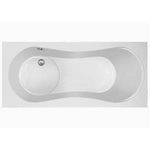 Plieger Space Baignoire acrylique avec partie de douche intégrée 180x80cm 46cm de profondeur avec pieds blanc 0942114
