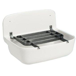 ABU évier de décharge en plastique 50x35cm sans grille pour seau blanc 0970069