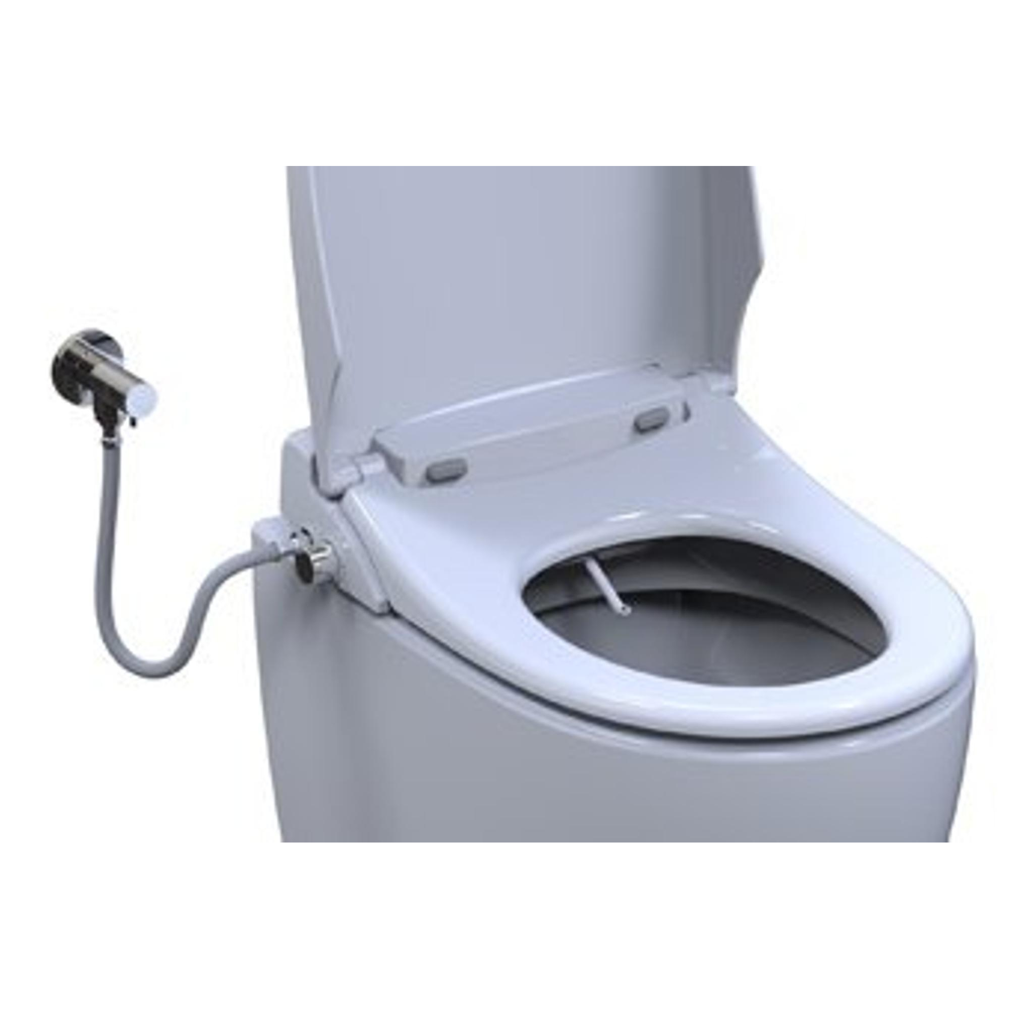 rapo lavalino Abattant WC japonais avec raccord d'eau et fonction bidet  frein de chute et déclipsable Blanc - 750150 