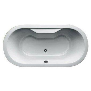 Plieger Zurich baignoire duo 180x90cm acrylique ovale 42cm de profondeur avec pieds blanc