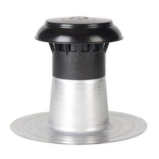 Anjo Vent-Alu 3000 EW PP chapeau en aluminium ventilation de toit simple paroi avec chapeau en plastique 110/125mm