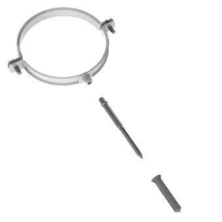 Set de support de distance Burgerhout Twinsafe p/st. + boulon M8 + cheville ø100mm ALU blanc