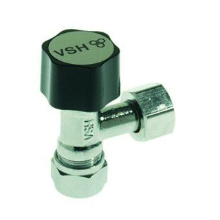 VSH robinet d'arrêt en angle 3/8x12mm attache chrome