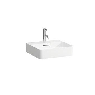 Laufen Val Lave-mains côté bas meulé 45x42cm avec 1 trou de robinet et trop-plein blanc