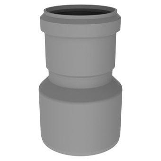 Burgerhout Bm pp conduit de fumée rétréci 100 80mm gris