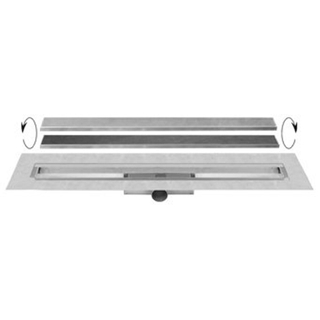 Easy Drain Compact 50 TAF wall douchegoot enkele plaat 90cm met zero/tegel design rooster RVS TWEEDEKANS