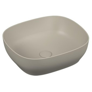 Vitra outline lavabo en saillie carré sans trou pour robinet, sans trop-plein 47x41cm noir mat