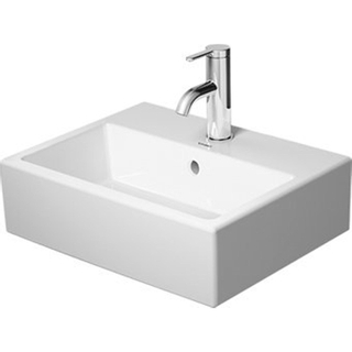 Duravit Vero Air Fontein - 45x35cm - wandmontage - 1 kraangat - met overloop - geslepen - wit