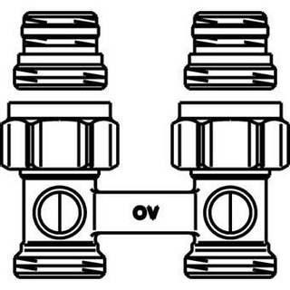 Oventrop H block dessous Multiflex F 1/2 x3/4 droit