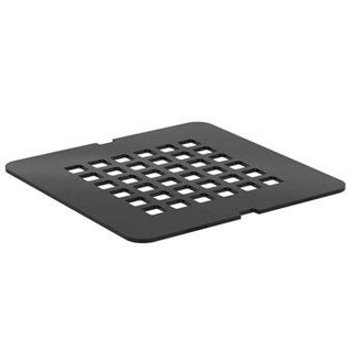 Ideal standard Ultraflat solid grille de recouvrement acier inoxydable 12,5x12,5cm noir