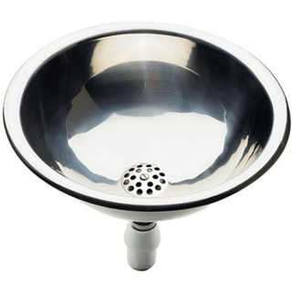 Plieger Rimini Lavabo à encastrer 33.5cm avec bonde de vidage Inox poli