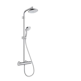 Hansgrohe Croma 220 Vario Ensemble de douche supérieur - Ecostat 1001 - thermostatique - douche de tête 22cm - douchette s multi - chrome