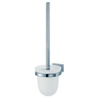 Brosse de toilette Geesa Hotel avec support Chrome (tête de brosse blanche)