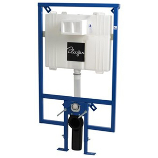 Plieger Flair élément de toilette compact 8cm df frontal avec tapis d'isolation hauteur réglable h1185mm pour cloison sèche 9080300s002