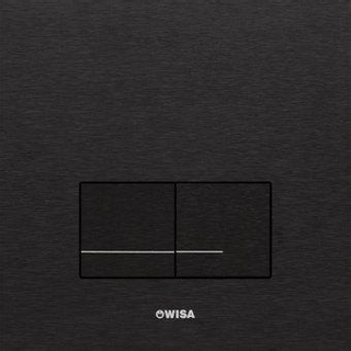 Wisa Delos Bouton de commande wc 16x16cm avec double chasse noir SECOND CHOIX
