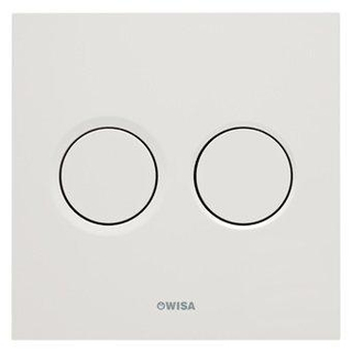 Wisa Luga plaque de commande plastique pneumatique 16x16cm avec double chasse pour élément WC XS chromé brillant