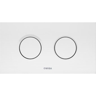 Wisa Juno plaque de commande plastique pneumatique 208x111mm avec double chasse pour élément WC XT blanc
