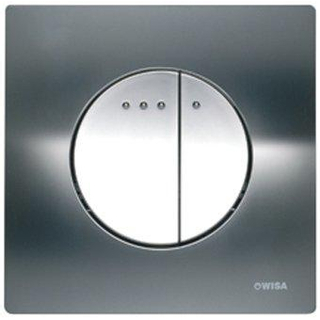 Wisa 3100 Carre plaque de commande pour commande frontale 2 boutons chrome