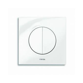 Wisa Maro Plaque de commande carrée plastique dualflush DF chrome brillant