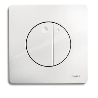 Wisa Gaia panneau de commande dualflush DF blanc DEUXIÈME CHOIX