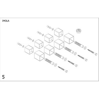 Plieger Imola bevestigingsset designradiator Imola zandsteen (S13)