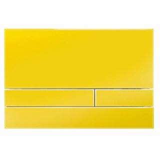 Rezi Modern bedieningsplaat glas DF met rechthoekige druktoetsen 261x174mm t.b.v de BB3650 serie zonnebloem geel