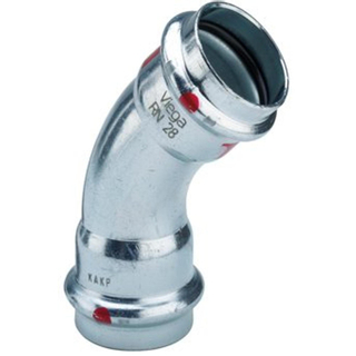 ViegaPrestabobocht 45°sc verzinkt42mm2 x persstaal