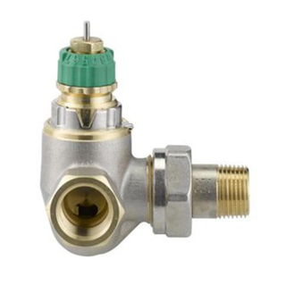 Danfoss Dynamic valve vanne thermostatique de radiateur double angle droit 3/8 débit réglable 25 135 l/h ra dv