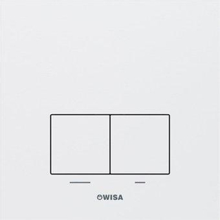 Wisa Delos Bedieningspaneel - rechthoek - 16x16x1 - dualflush - aluminium - wit mat OUTLETSTORE