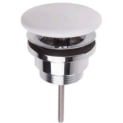 Villeroy & Boch bonde d'écoulement avec cache céramique plat non fermable CeramicPlus stone white