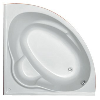 Plieger Kreta baignoire d’angle 135x135cm quart de cercle 43cm de profondeur avec pieds blanc