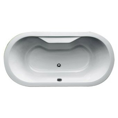 Plieger Zurich baignoire duo 180x90cm acrylique ovale 42cm de profondeur avec pieds blanc