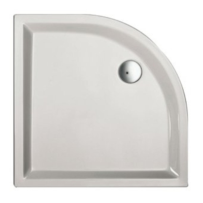 Plieger Liberty receveur de douche quart de cercle 90x90x19cm avec panneau avec pieds blanc