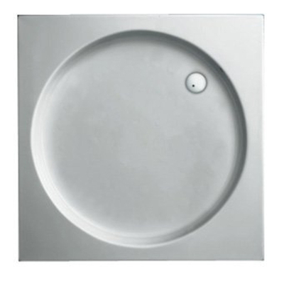 Plieger Luxury douchebak acryl vierkant met ronde inzet 90x90x9cm wit