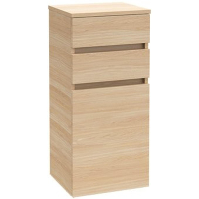 Villeroy & Boch Legato zijkast - met 1 deur en 2 laden - 87x40x35cm links glanswit - glans wit