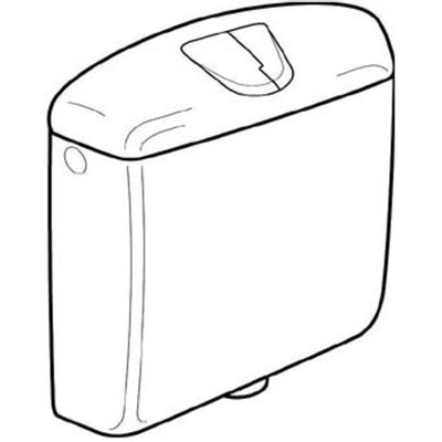 Wisa 1036 laaghangend reservoir - 45.3x13x43.1cm - dubbele spoeling - wit