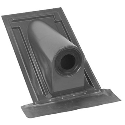 Ubbink chapeau de passage de toit en plastique 80-131mm 30-45° avec pièce de recouvrement universelle