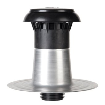 Burgerhout Bm vent 3000 Ventilation de toit en aluminium à double paroi avec capuchon en plastique 90 100 mm